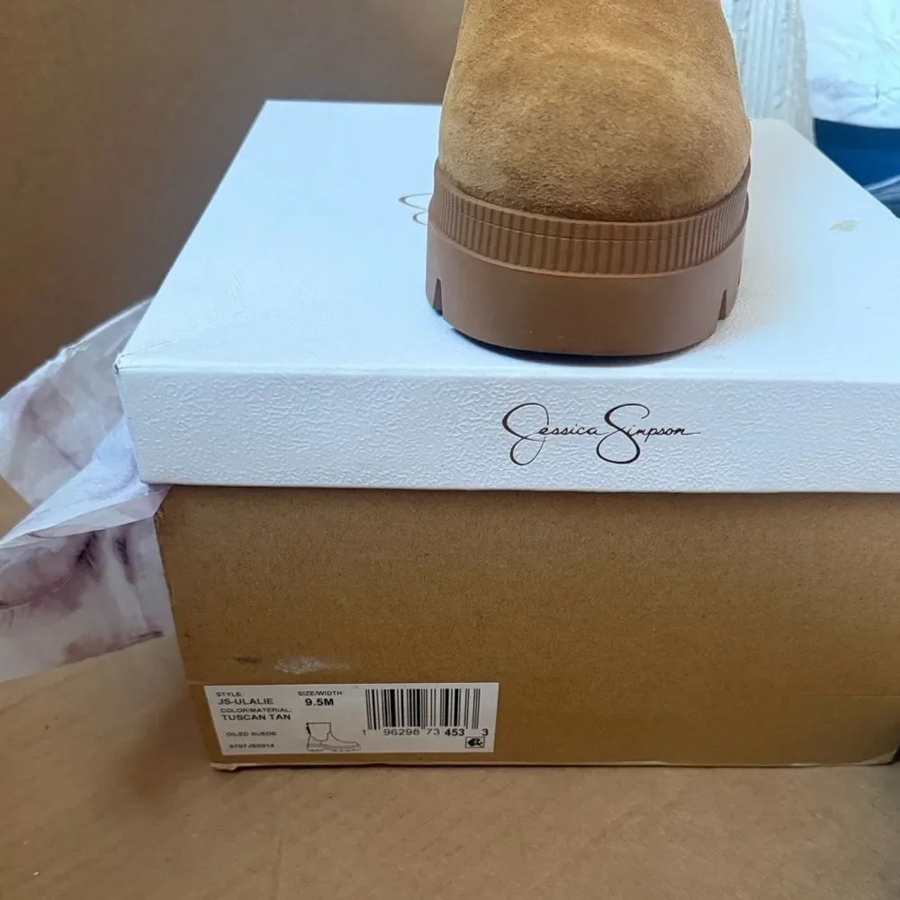 Jessica Simpson ulalie lug Boots Sz 9.5
